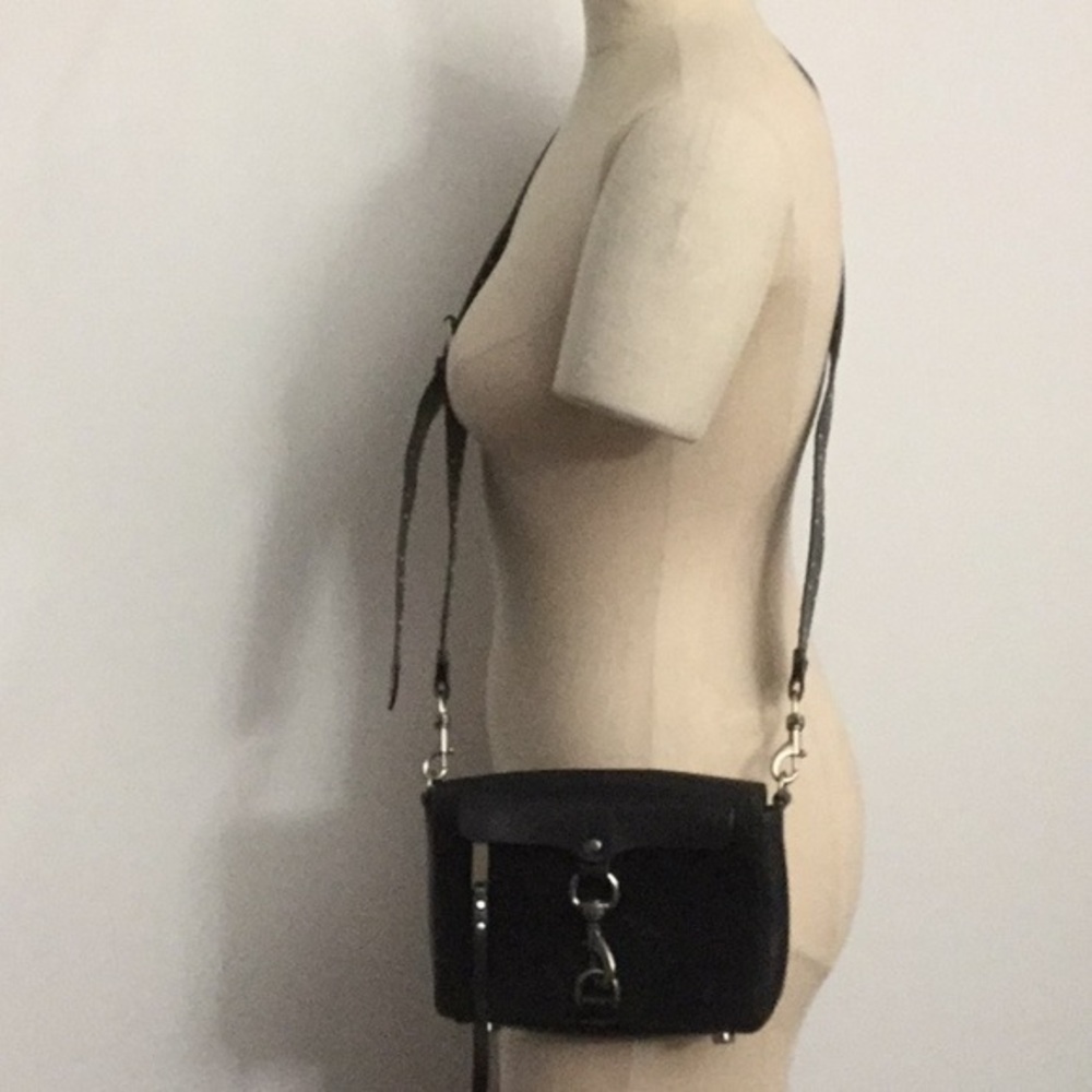 Rebecca Minkoff Mini MAB Bk Leather Guitar Strap